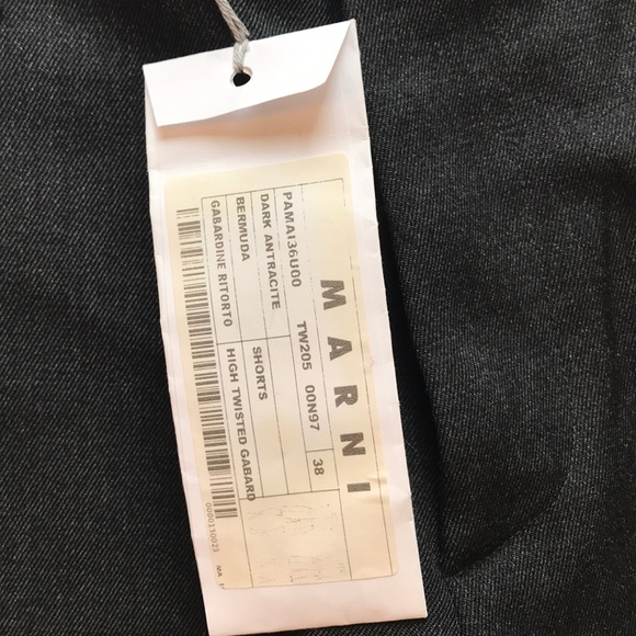 Marni shorts grey 100% wool 38 NWT US size 0 - Picture 3 of 5